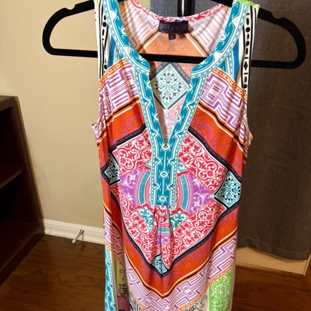Hale Bob sleeveless spandex/polyester tunic dress